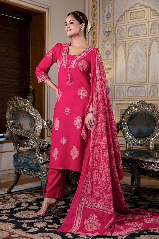Pink straight cut suit