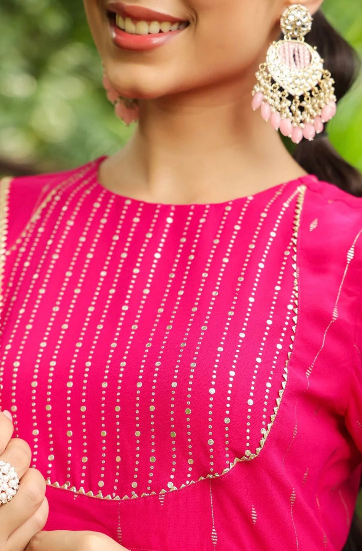 Rani pink Anarkali Suit