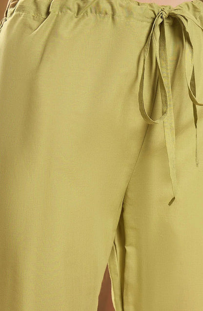 Light green embriodery anaarkali suit