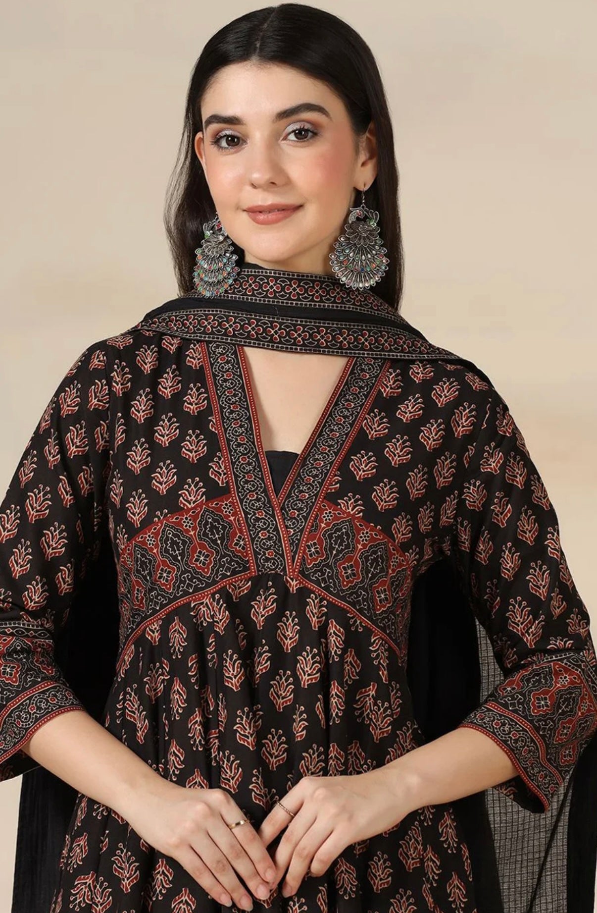 Adishaa  black Anaarkali Suit