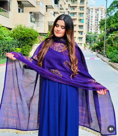 Royal purple elegance suit set