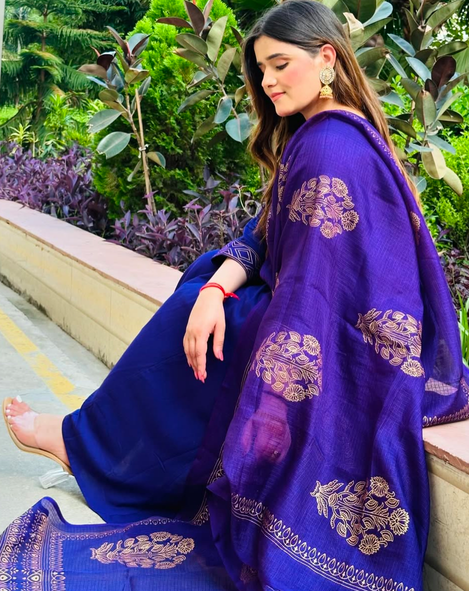 Royal purple elegance suit set