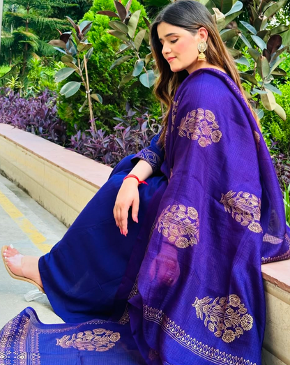 Royal purple elegance suit set