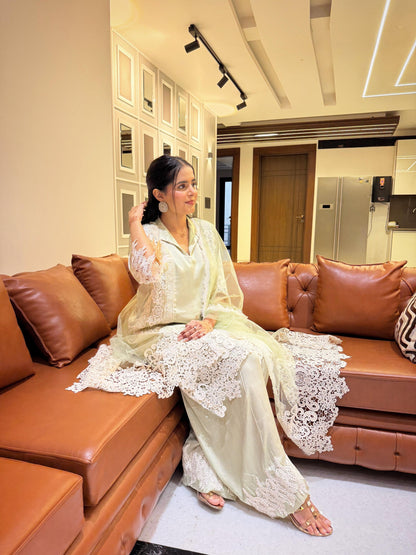 Olive green farsi salwar suit